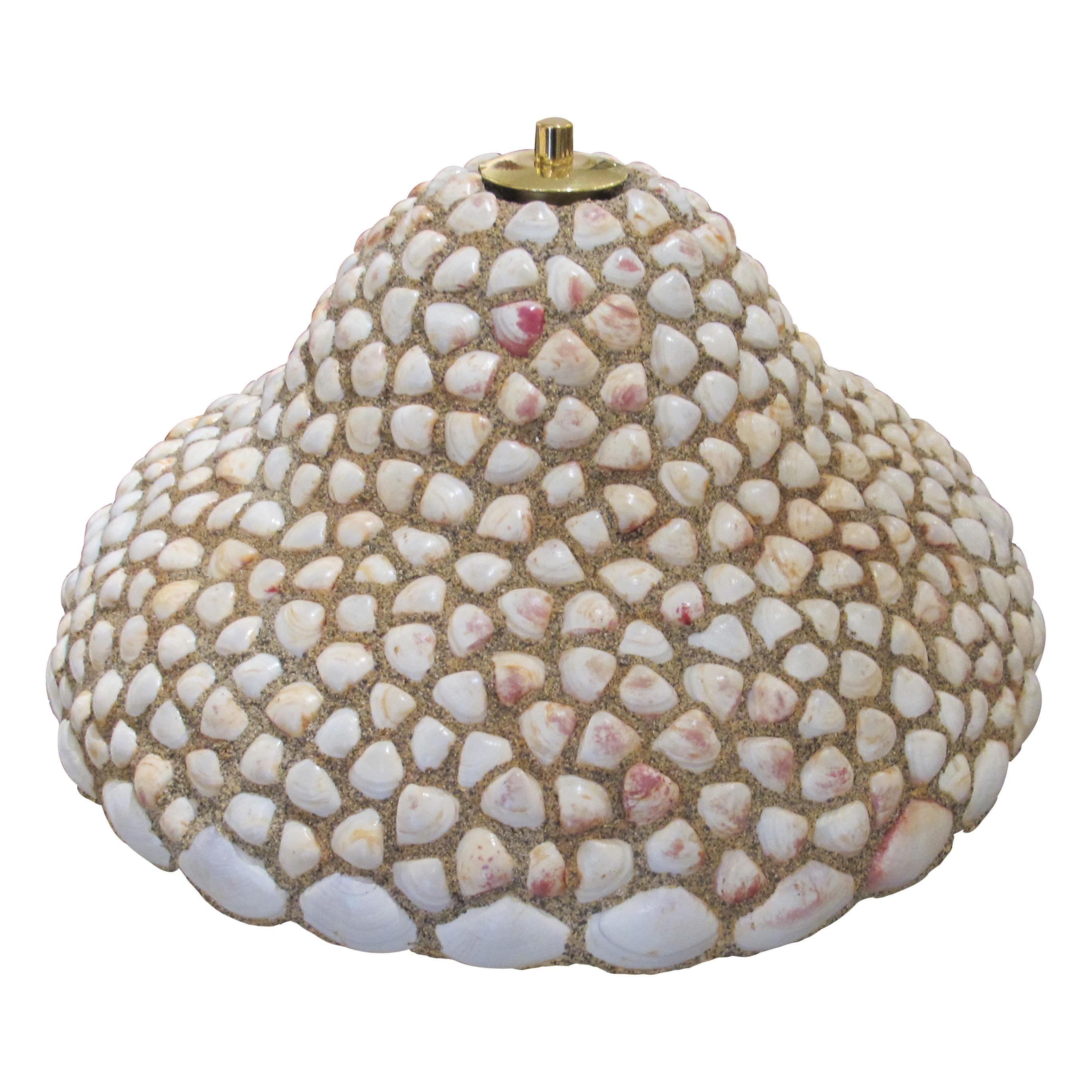 Late 20th Century Pair of Large Handcrafted Seashell Table Lamps, 1970s English For Sale