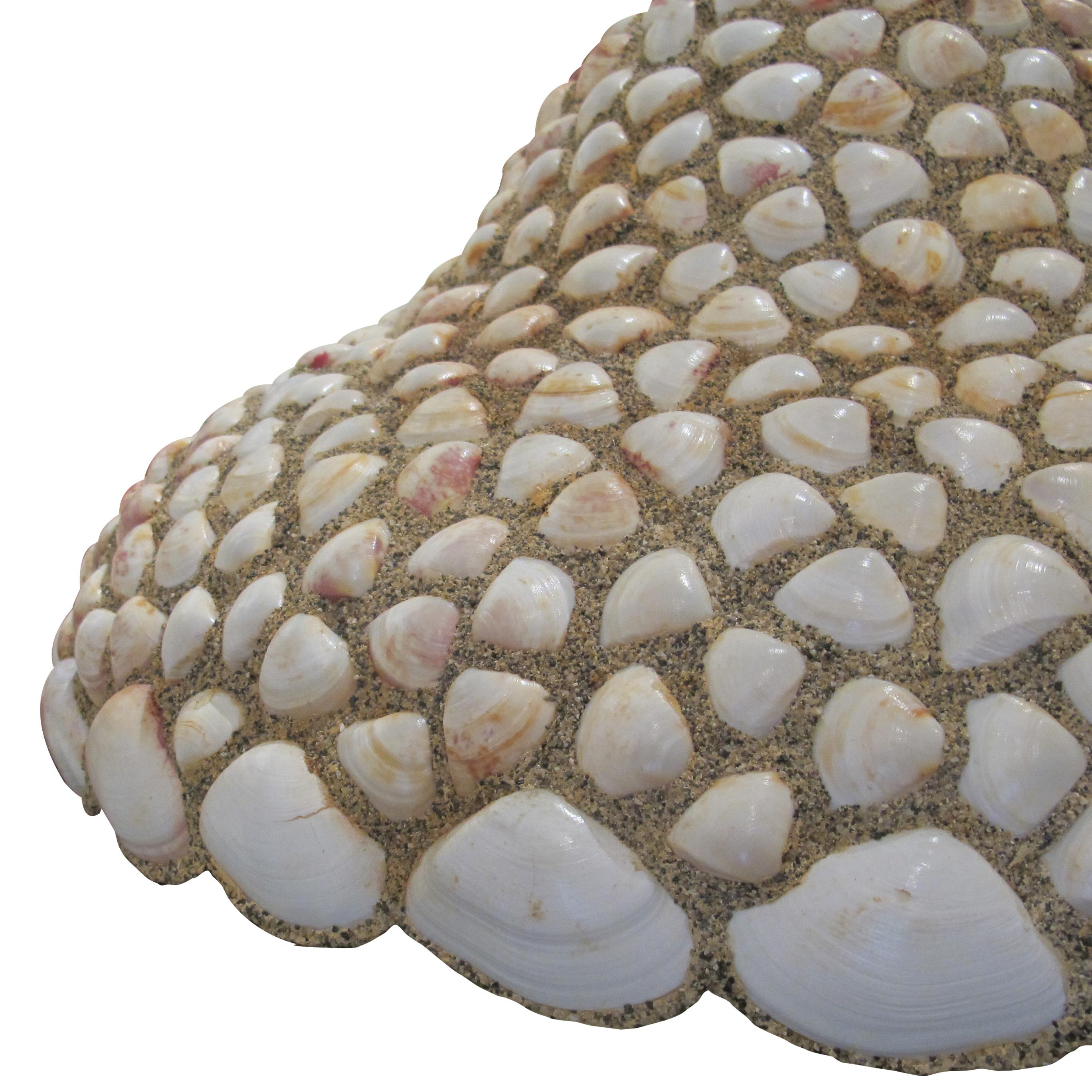 Brass Pair of Large Handcrafted Seashell Table Lamps, 1970s English For Sale