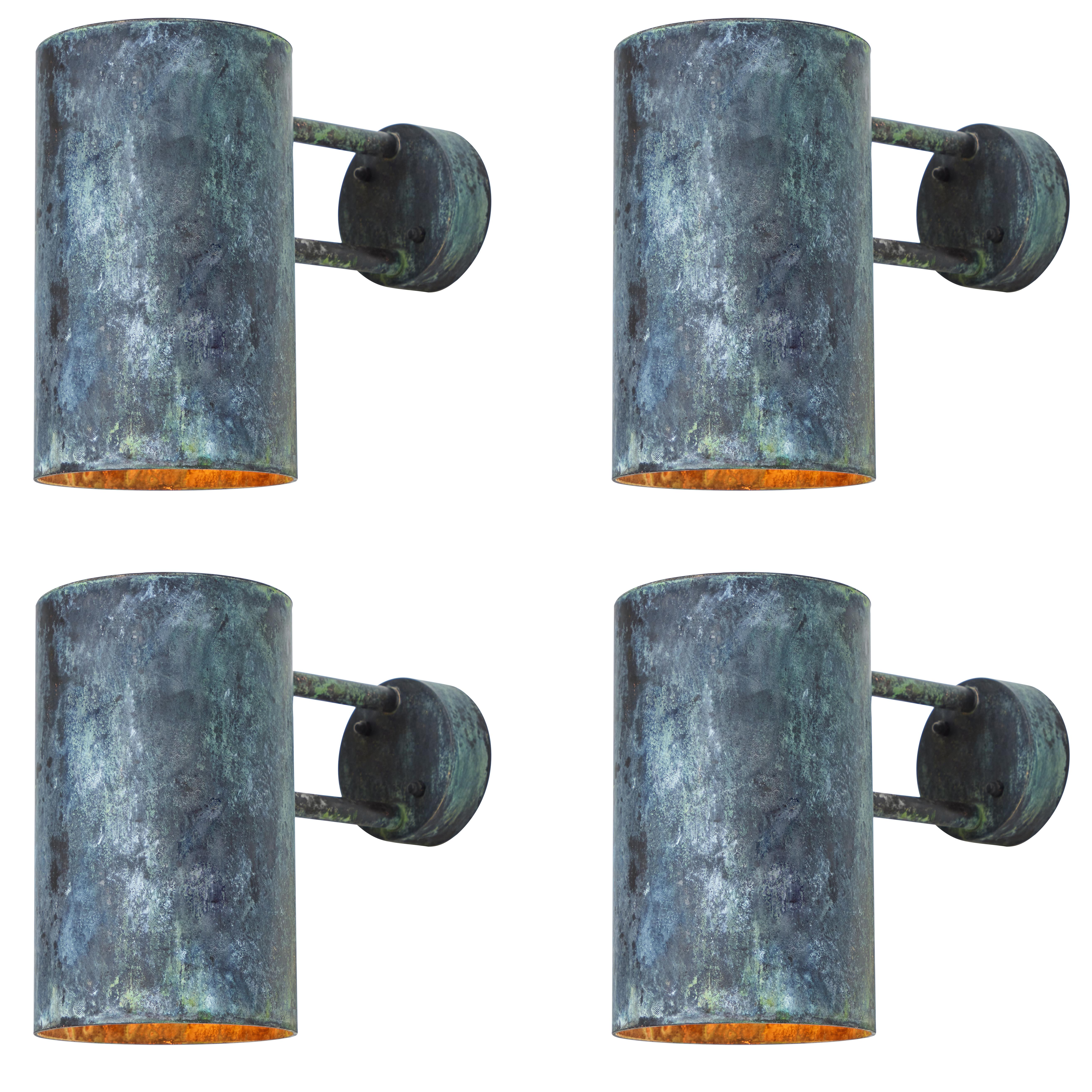 Pair of Large Hans-Agne Jakobsson C 627 'Rulle' Darkly Patinated Outdoor Sconces For Sale 2