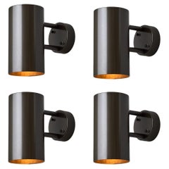 Pair of Large Hans-Agne Jakobsson C627 'Rulle' Outdoor Sconces in Painted Bronze