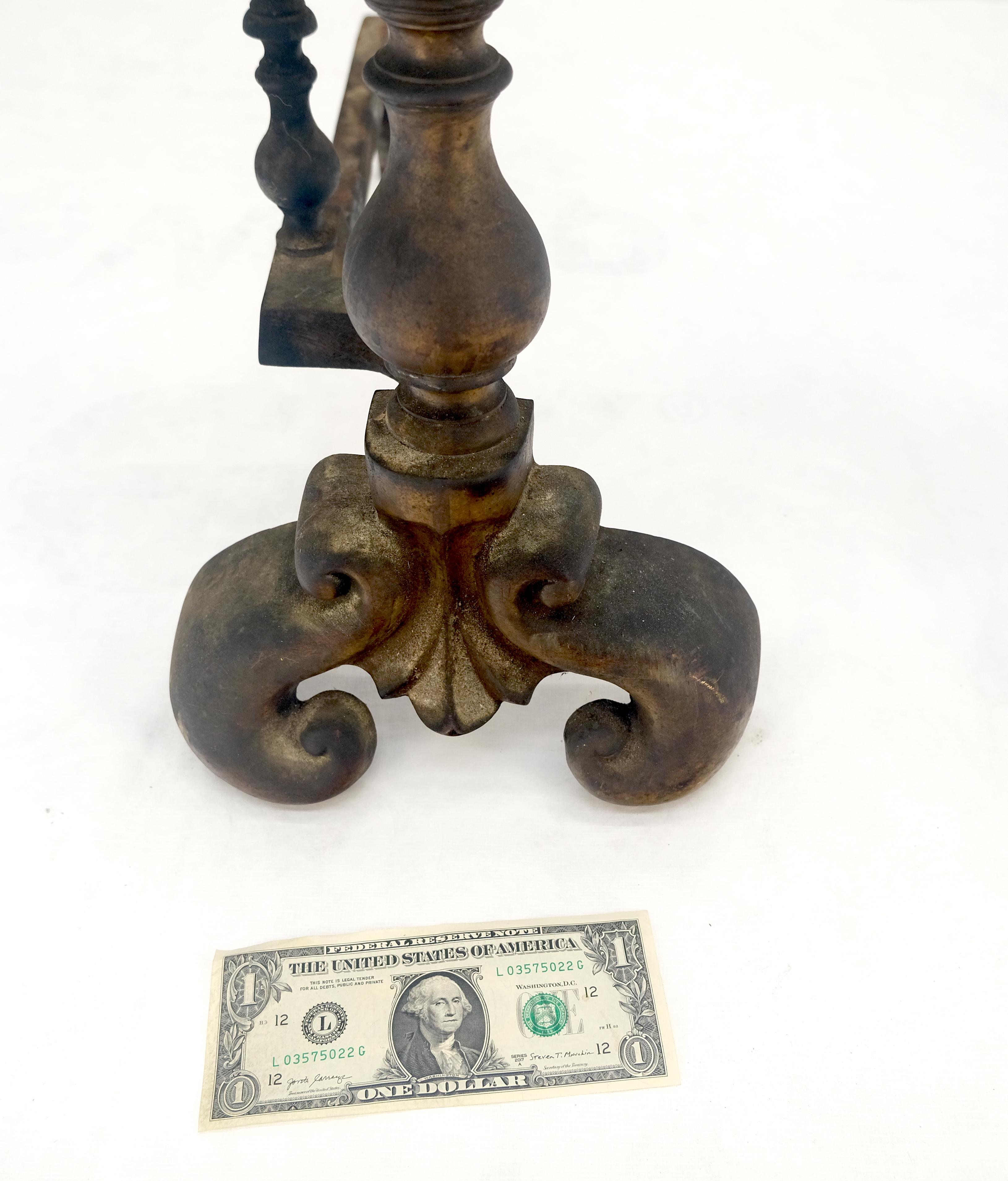 Pair of Large & Heavy Brass 23
