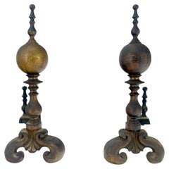 Andirons de metal