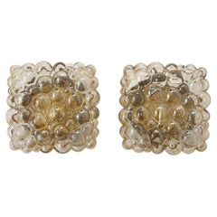 Pair of Large Helena Tynell Square Bubble Sconces / Ceiling Lights.