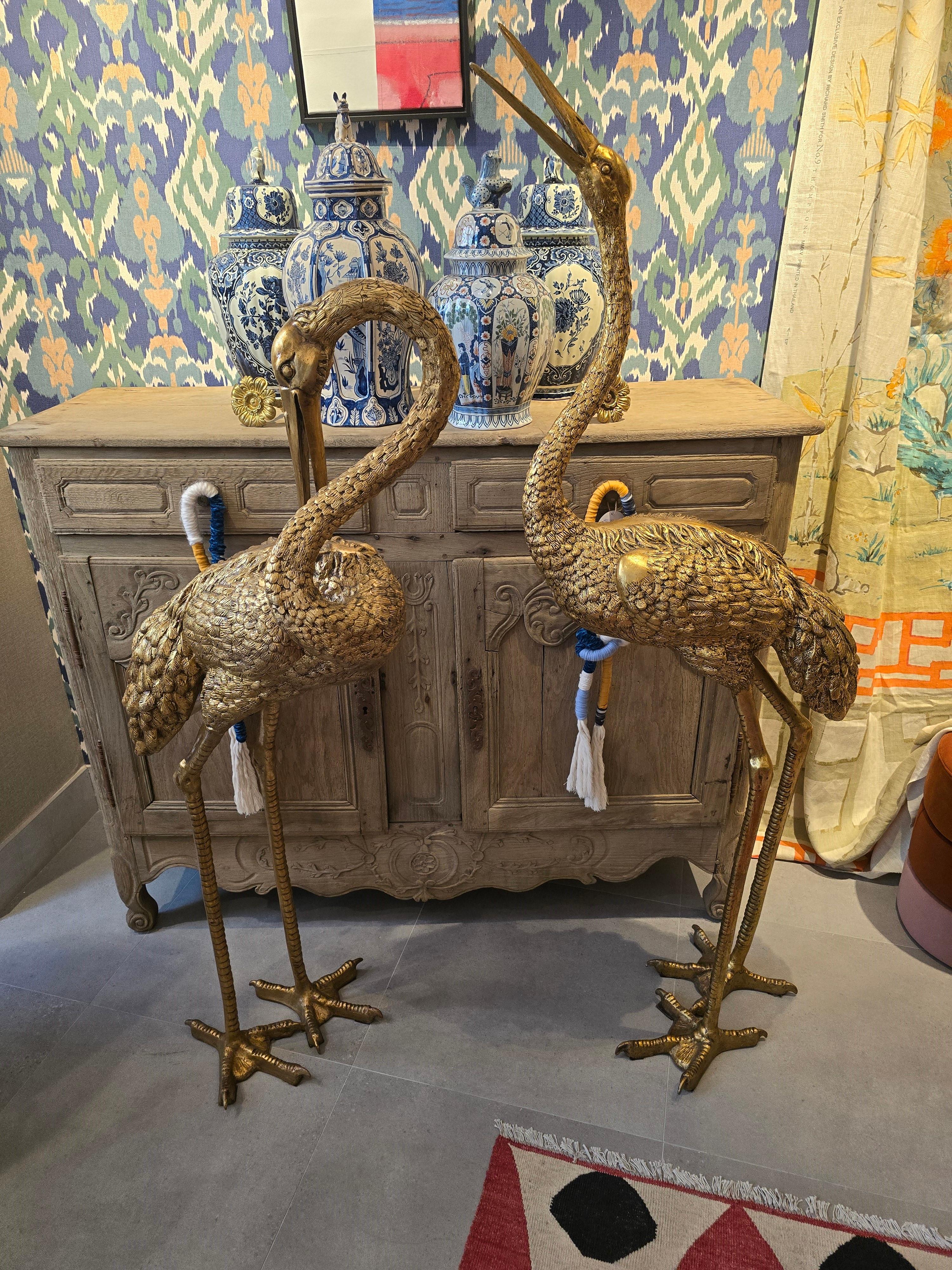 Pareja de grandes garzas de los años 50 en venta 3