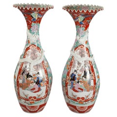 Coppia di grandi vasi in Imari Porcelain, Giappone, fine XIX secolo