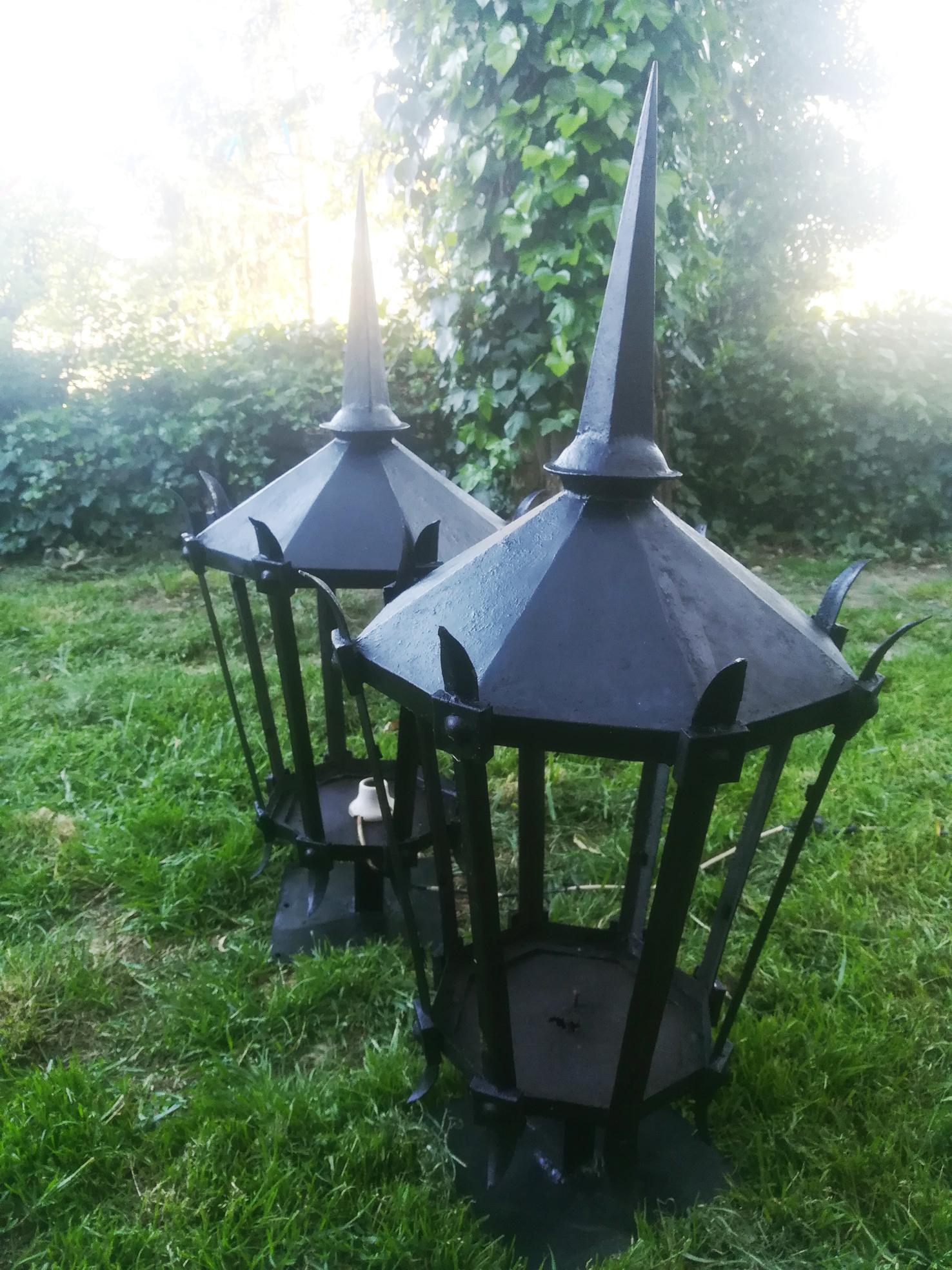 Other Large Lanterns for Gate Post or Wall Bracket, Late 19th or Early 20th Century For Sale