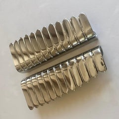 Pair of Large Italian 1950s Chrome Door Handles