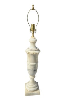 Pair of Large Italian Alabaster Urn Lamps