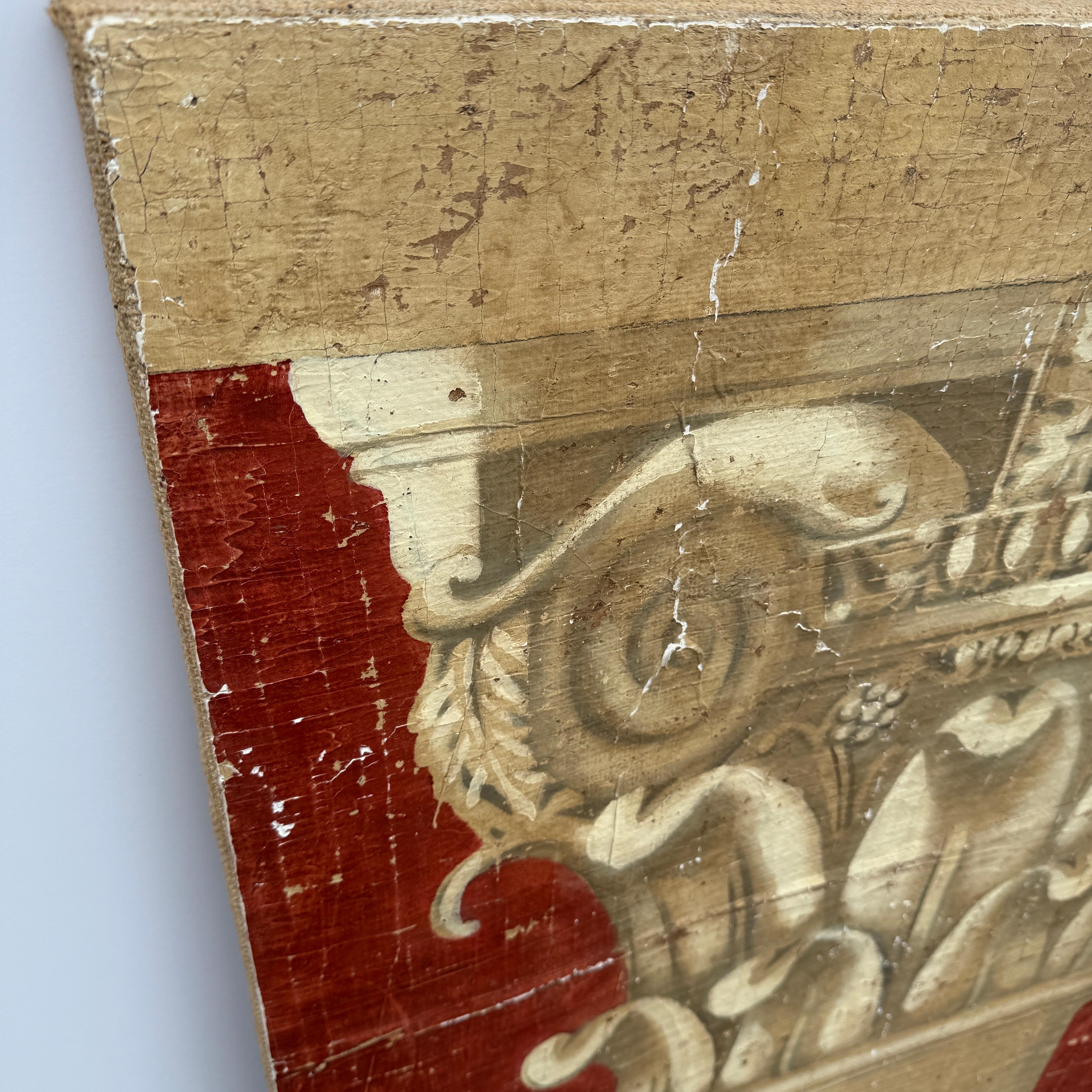 Paar große italienische architektonische Säulen-Wandtafel-Kunstwerke (Klassisch-römisch) im Angebot