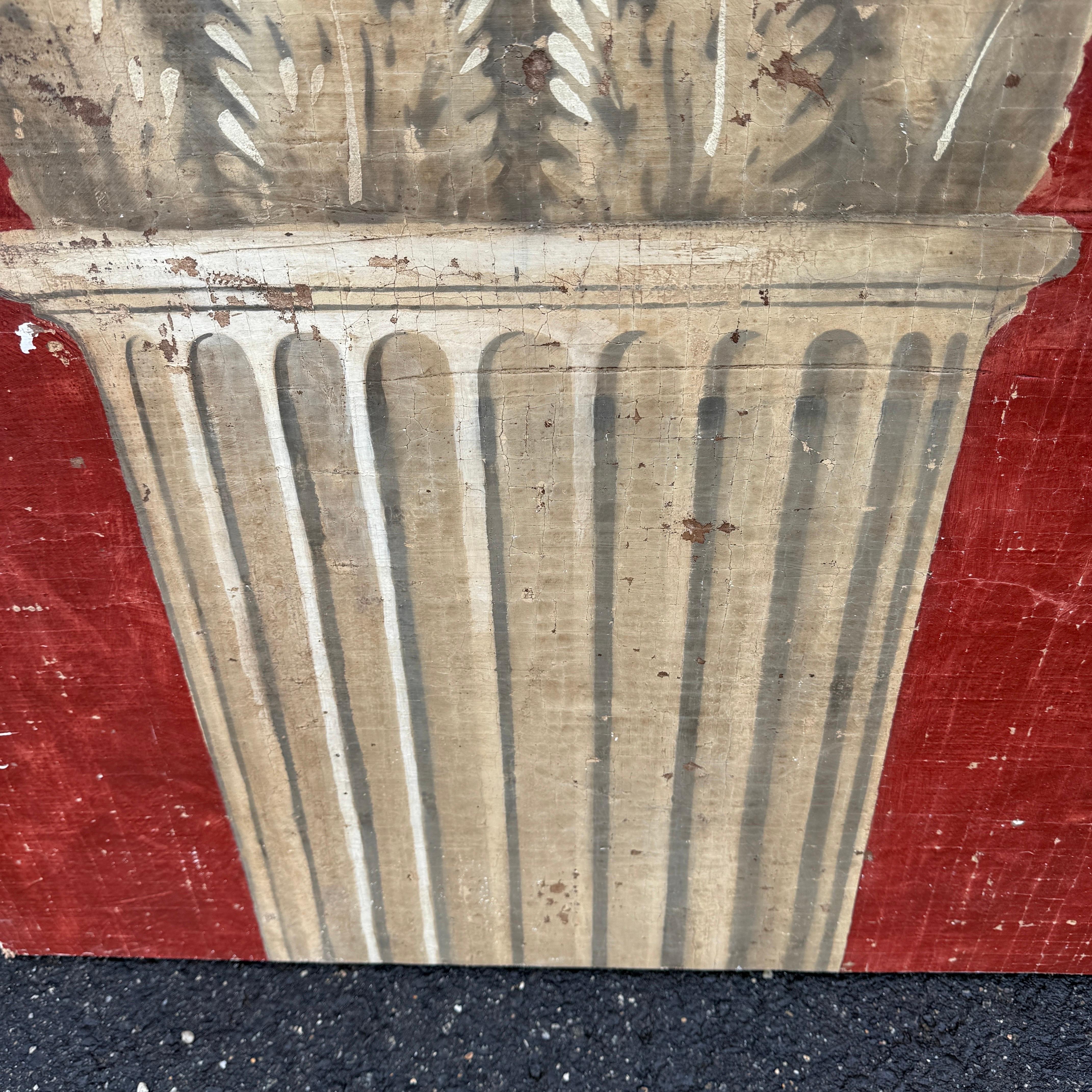 Paar große italienische architektonische Säulen-Wandtafel-Kunstwerke im Zustand „Gut“ im Angebot in Haddonfield, NJ