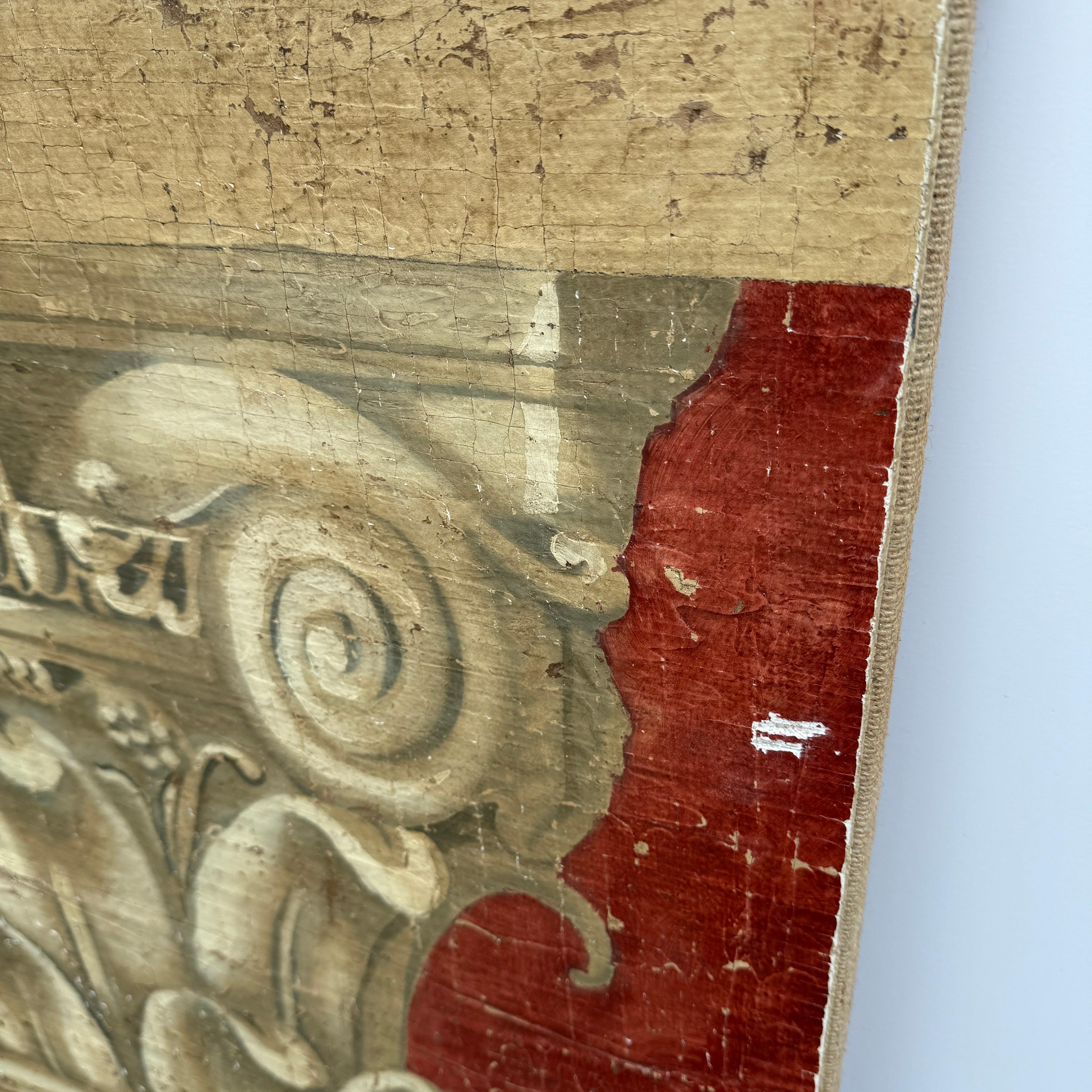 Paar große italienische architektonische Säulen-Wandtafel-Kunstwerke (20. Jahrhundert) im Angebot