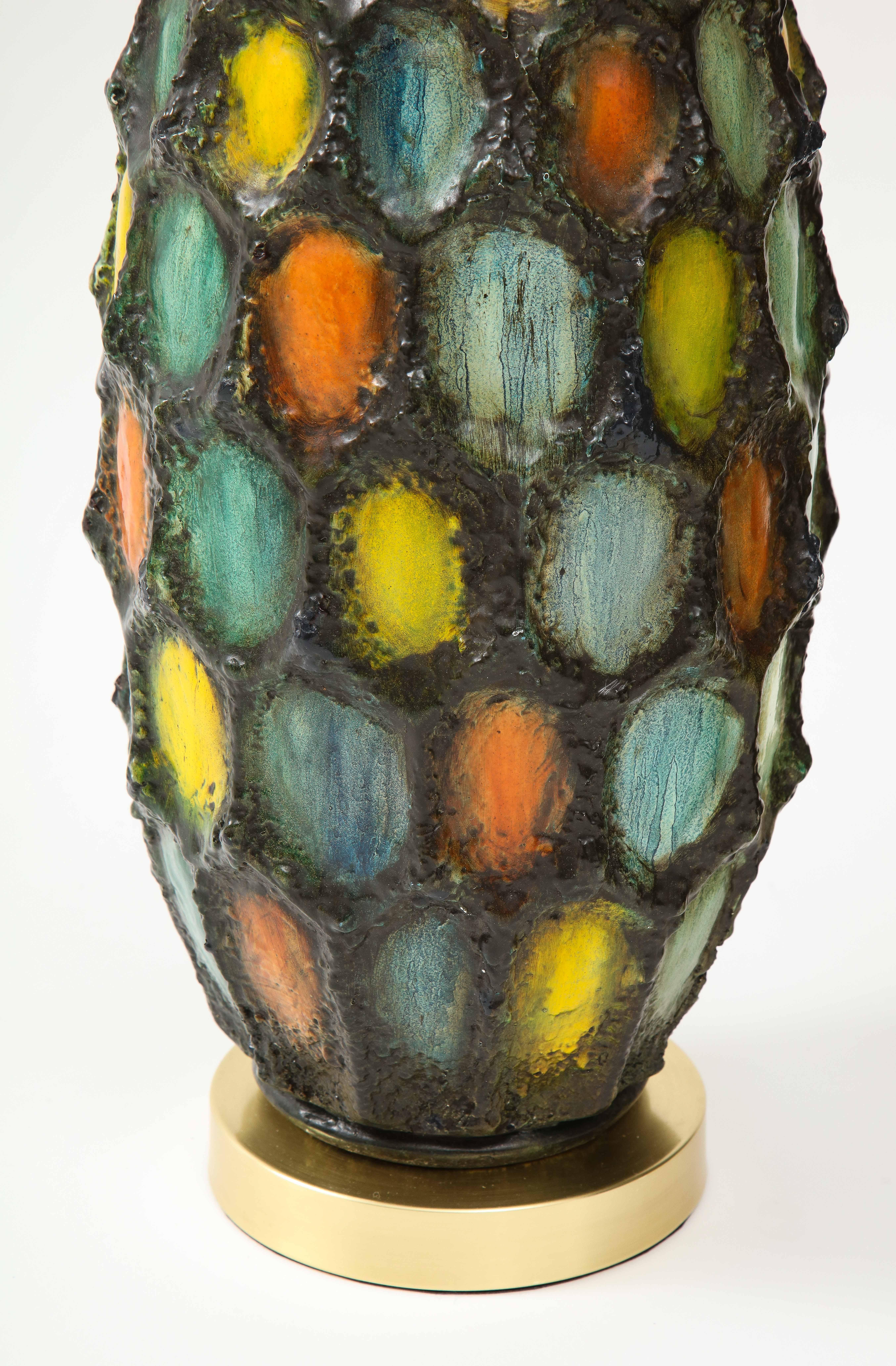 Pair of Large Italian Ceramic Lamps 2