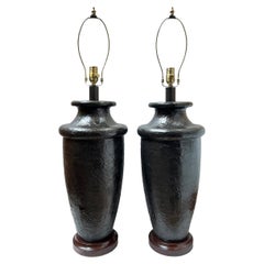 Pair of Large Italian Ceramic Lamps
