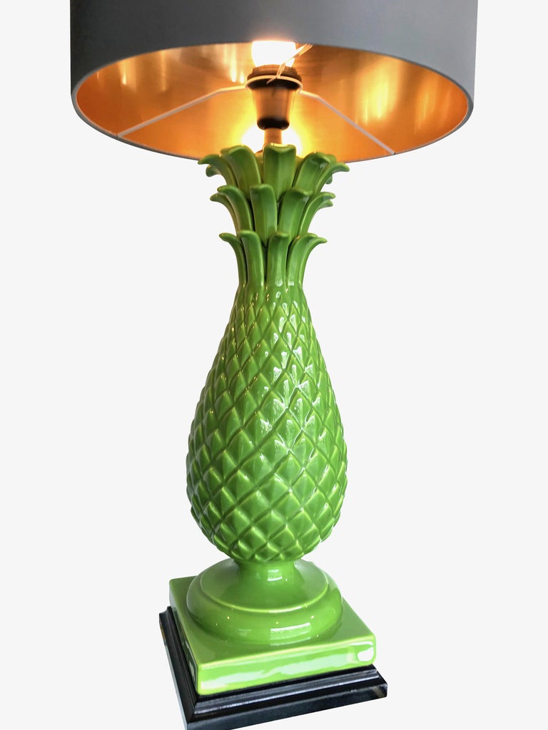 Pair of Large Italian Ceramic Pineapple Lamps at 1stDibs pineapple