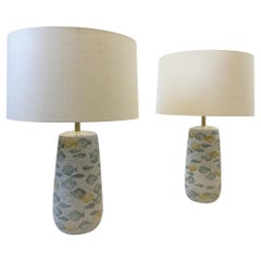 Pair of Large Italian Ceramic Table Lamps by Bitossi