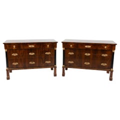 Antique Pair of Large Italian Chests of Drawers, circa 1820