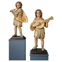 Pair of Large Italian Ecclesiastical Sculptures c.1800