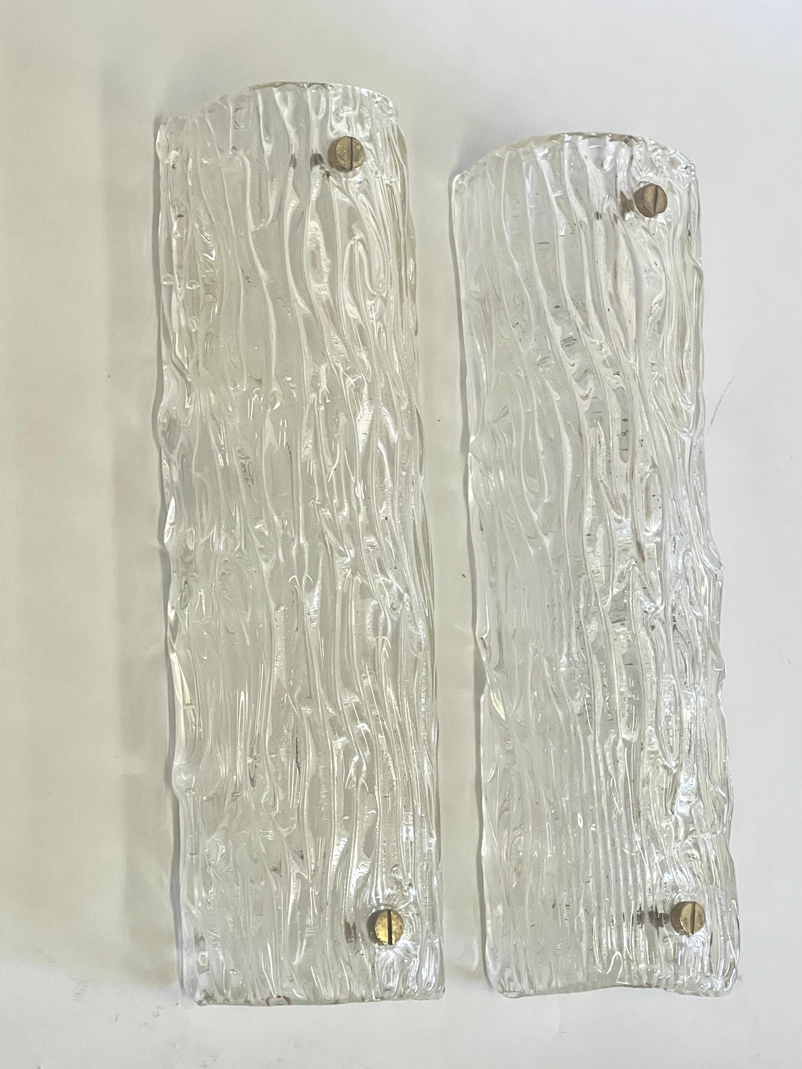 Mid-Century Modern Pair of Large Italian Mid-century Murano Glass 