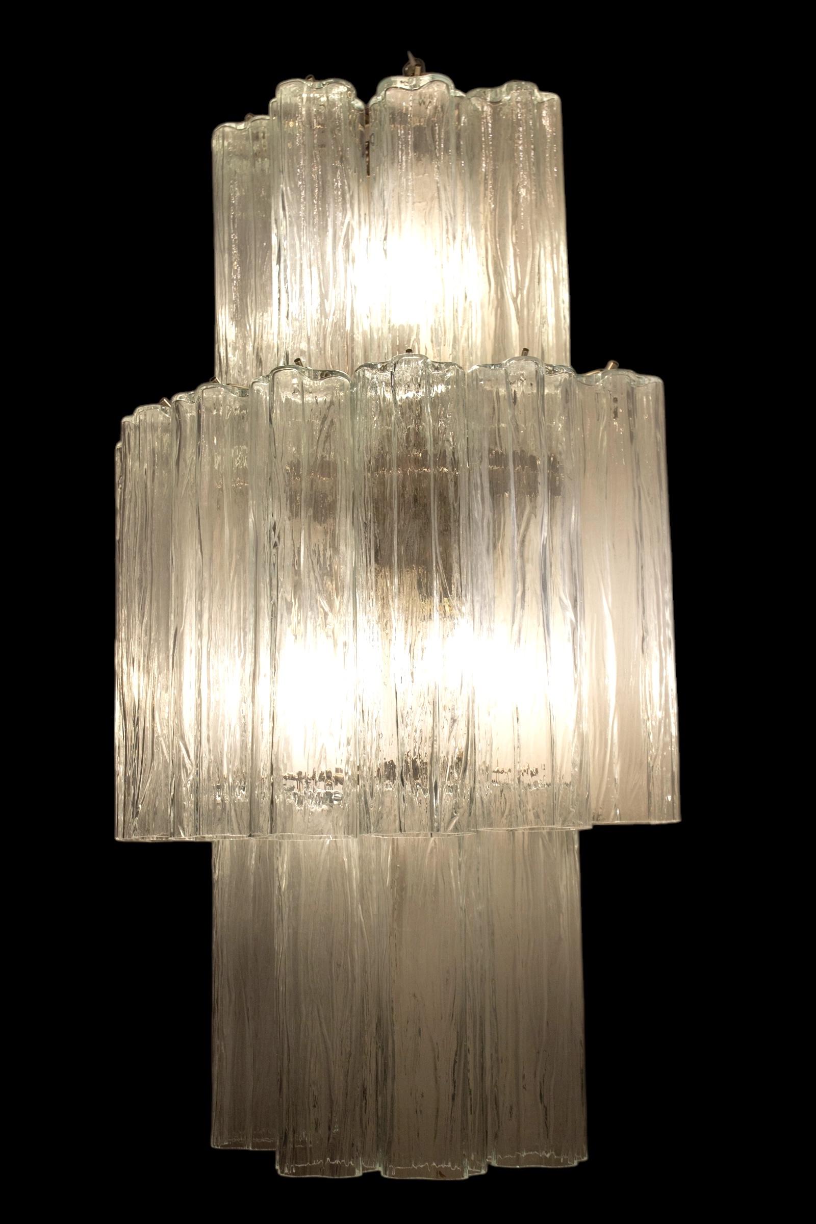 Pair of Large Italian Murano Glass Sconces or Wall Lights  1990' For Sale 7