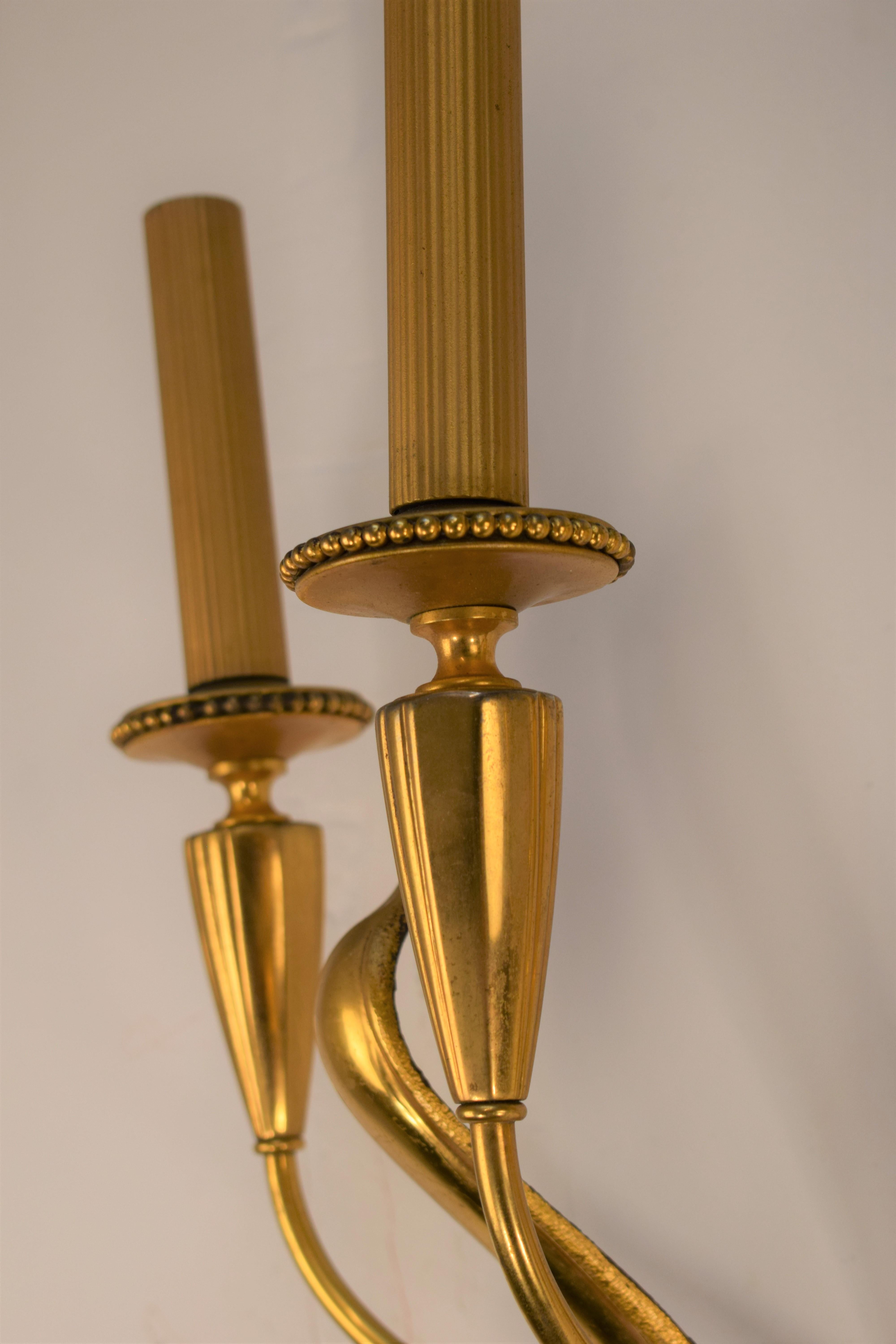 Mid-Century Modern Pair of Large Italian Sconces by Gaetano Sciolari, 1950s For Sale