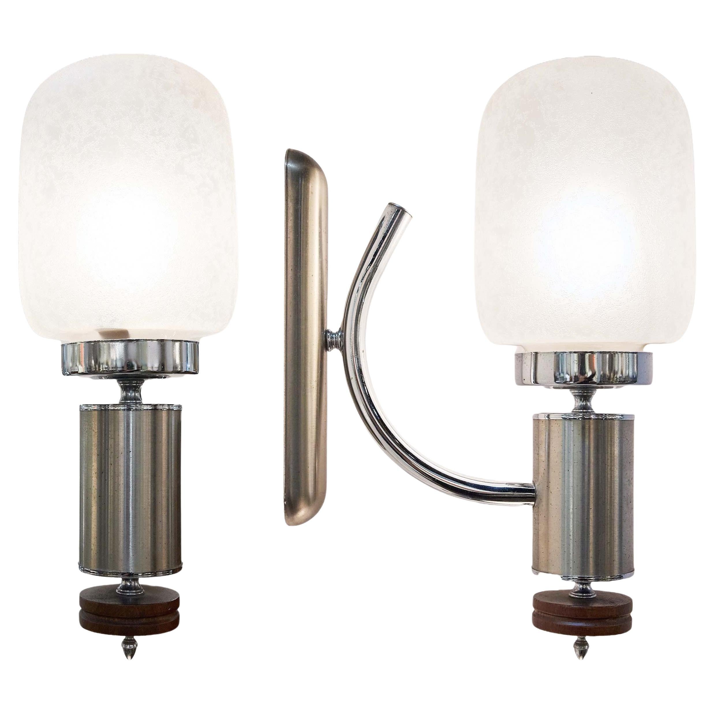 Pair of Large Italian Wall Sconces, c1970s For Sale