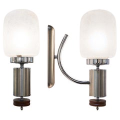 Vintage Pair of Large Italian Wall Sconces, c1970s