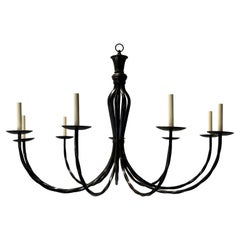 Vintage Italian Wrought Iron Chandelier.