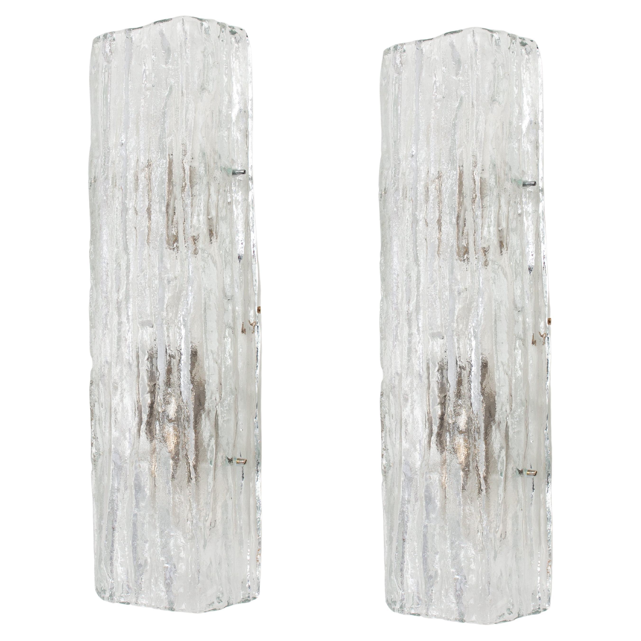 Pair of Large Kalmar Sconces Wall Lights, Austria, 1960s