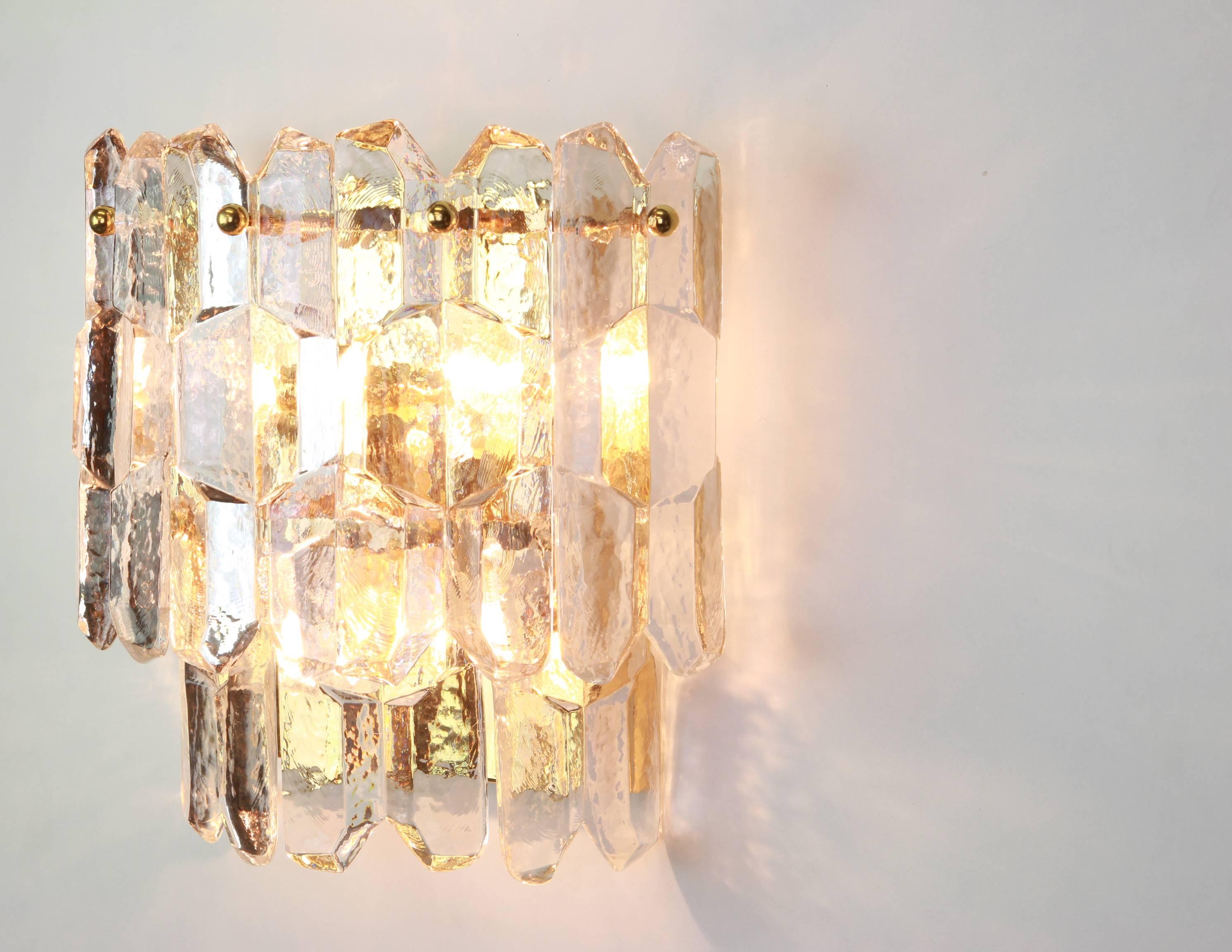 Pair of Large Kalmar Sconces Wall Lights 'Palazzo', Austria, 1960s For Sale 4