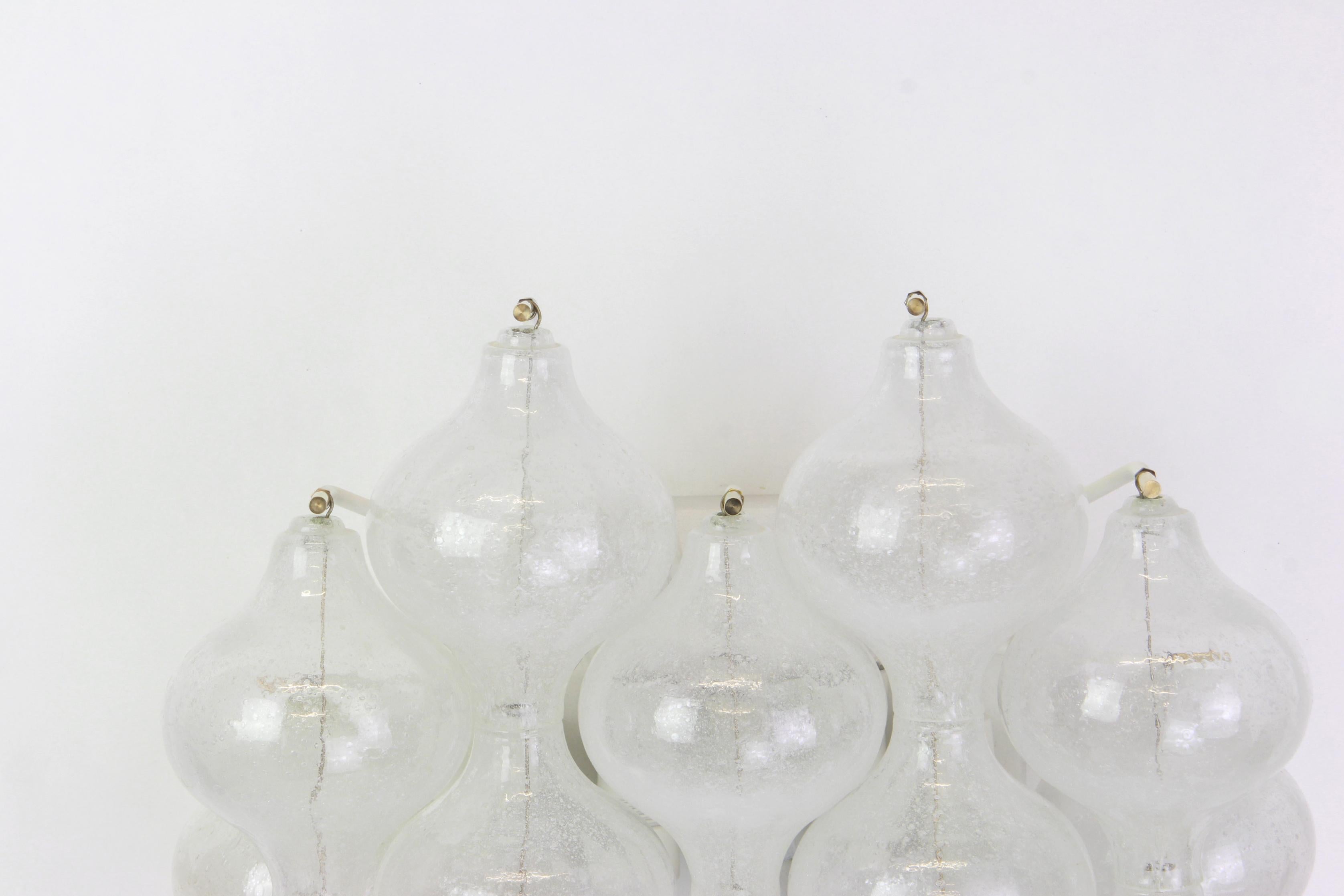 Mid-Century Modern Pair of Large Kalmar 'Tulipan' Sconces Wall Lights, Austria, 1970s