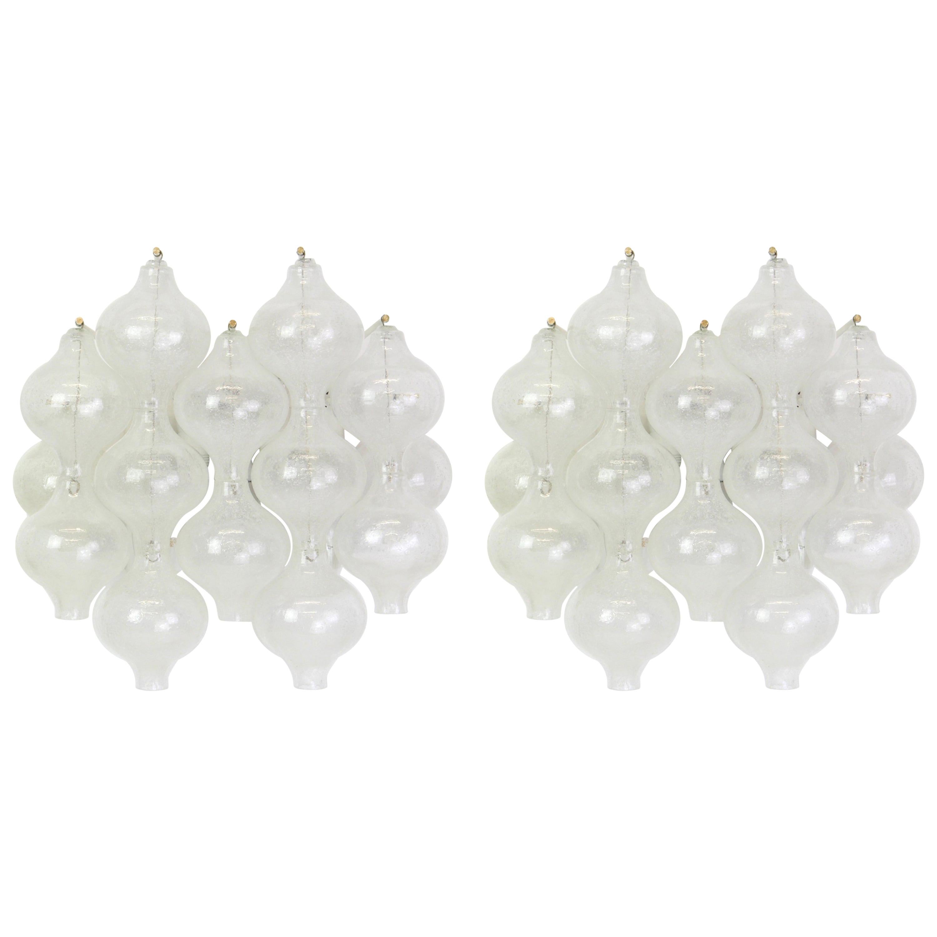 Pair of Large Kalmar 'Tulipan' Sconces Wall Lights, Austria, 1970s