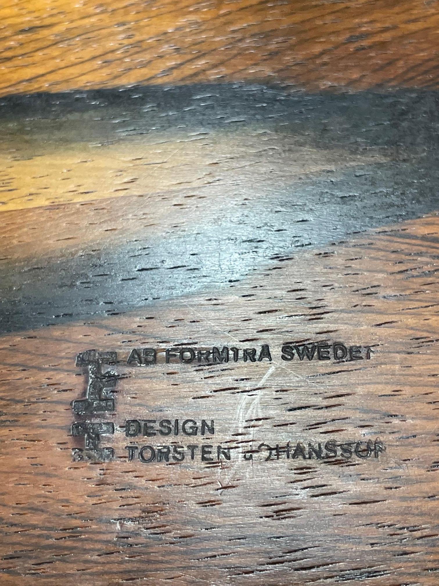 Jacaranda Paire de grands plateaux en bois de rose par Torsten Johansson pour AB Formträ, années 1950 en vente