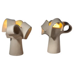 Paar große Lampen aus Keramik  Kseniya Kravtsova, signiert und nummeriert 2024