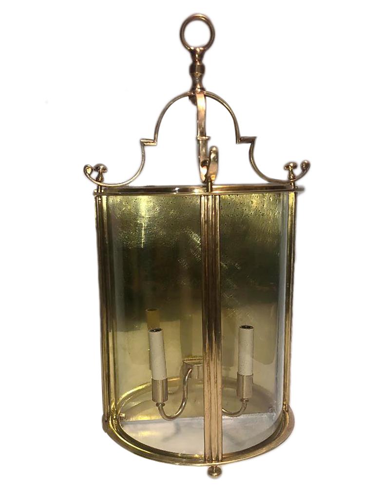 French Pair of Large Lantern Sconces For Sale