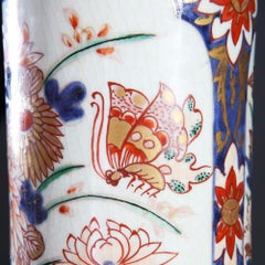Pair of Large Late 17th Century Imari Trumpet Vases, Mounted as Table Lamps