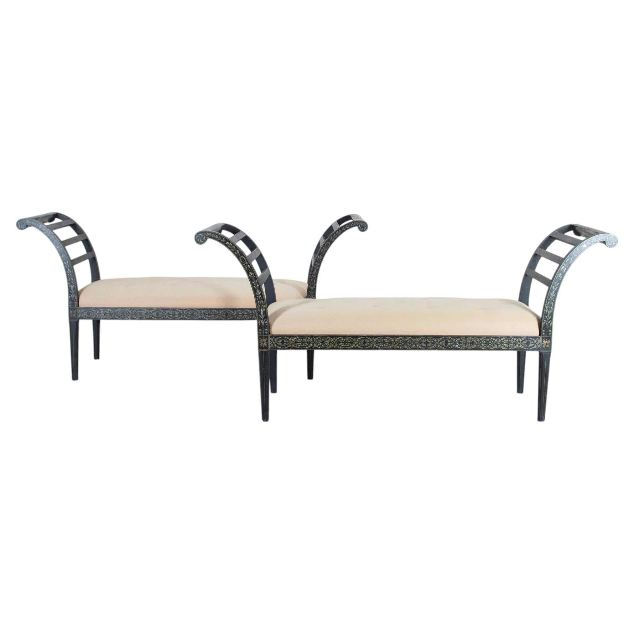 Pair of Large Late 19th Century English Window Seats