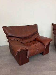 Par de sillones grandes de cuero