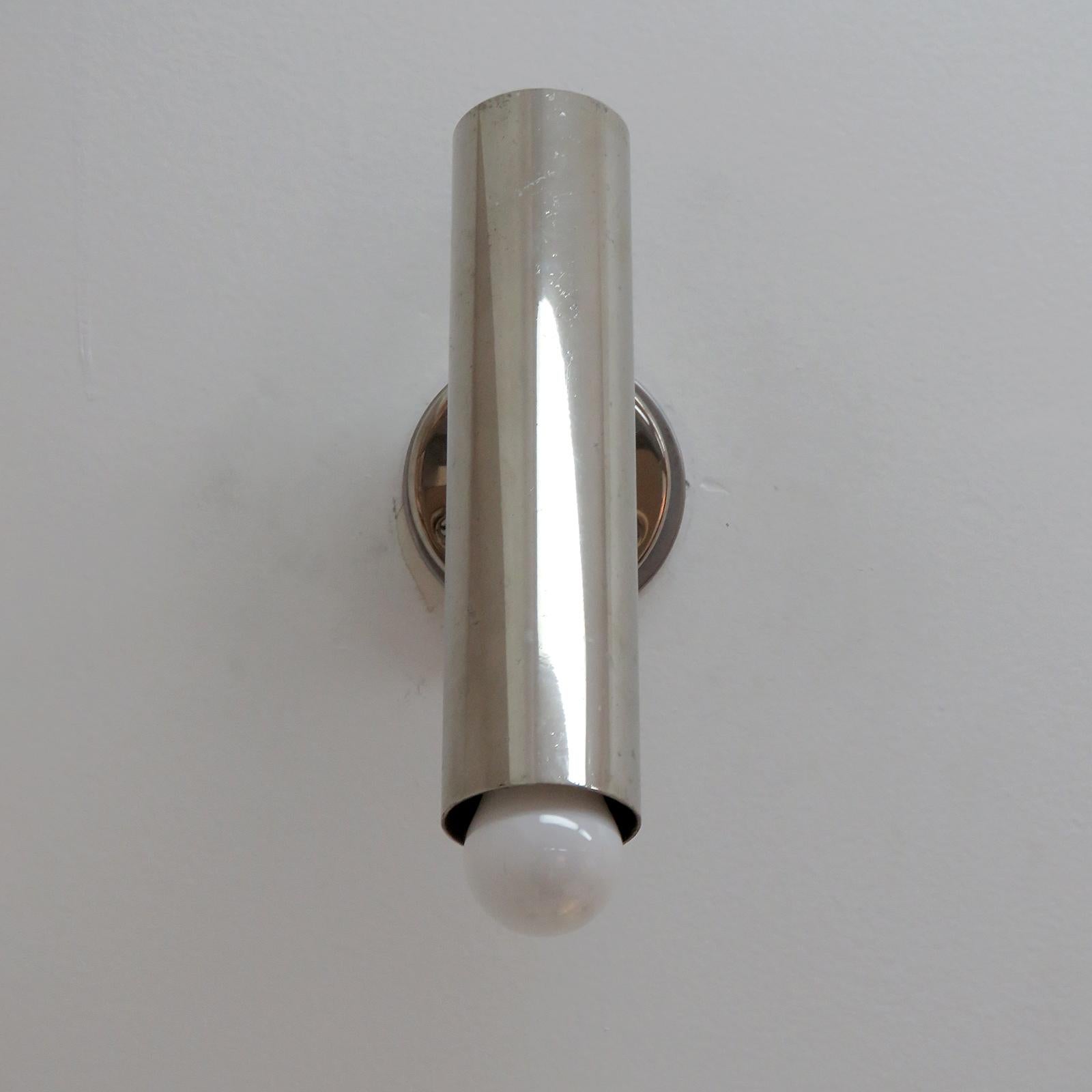 wonderful pair of chrome plated LITA wall lights, fully adjustable in all directions, the body (d=2.75