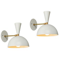 Pair of Large ''Lola II'' Sconces in White