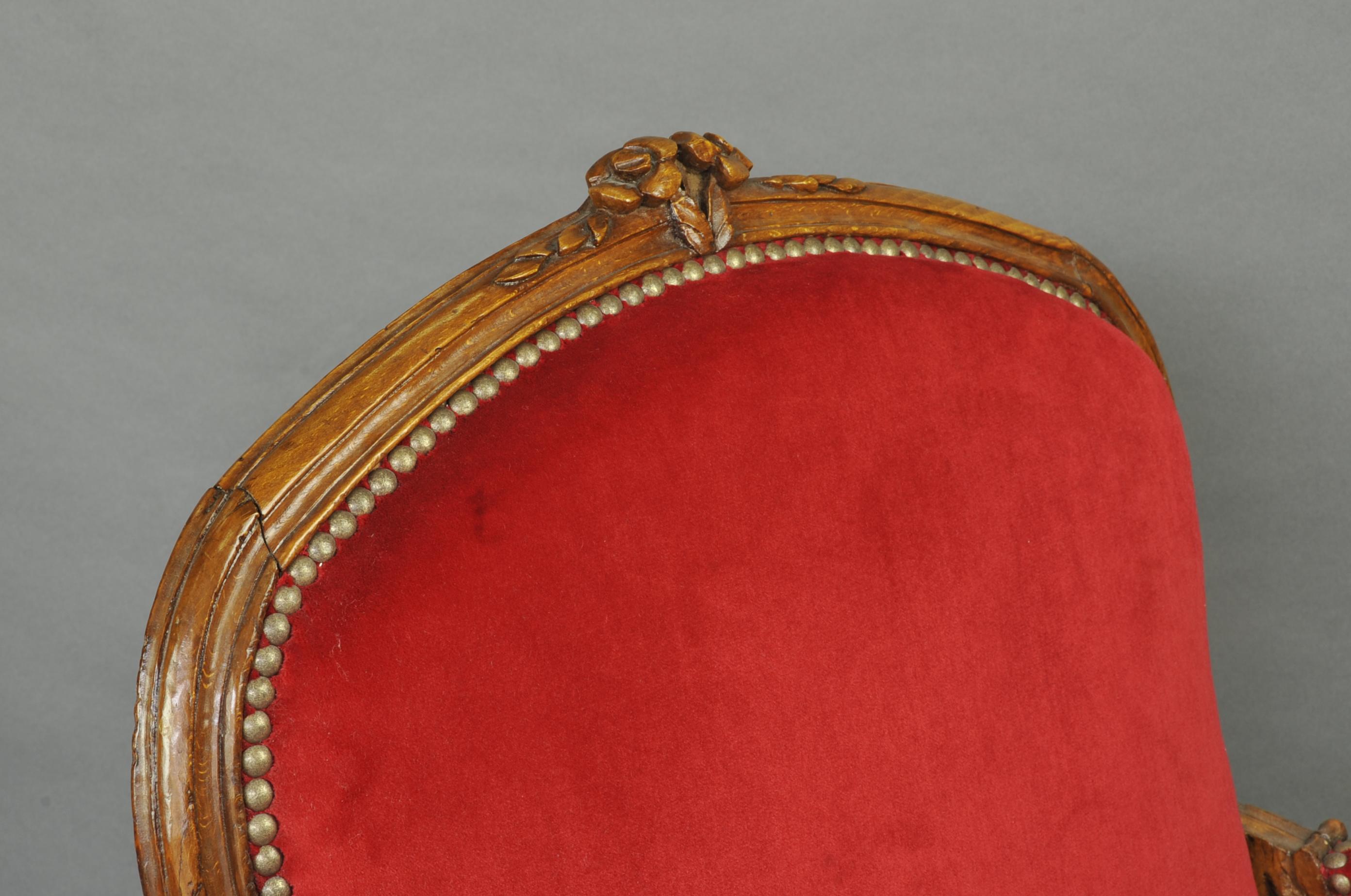 Paire de grands fauteuils Louis XV - 18ème siècle en vente 3