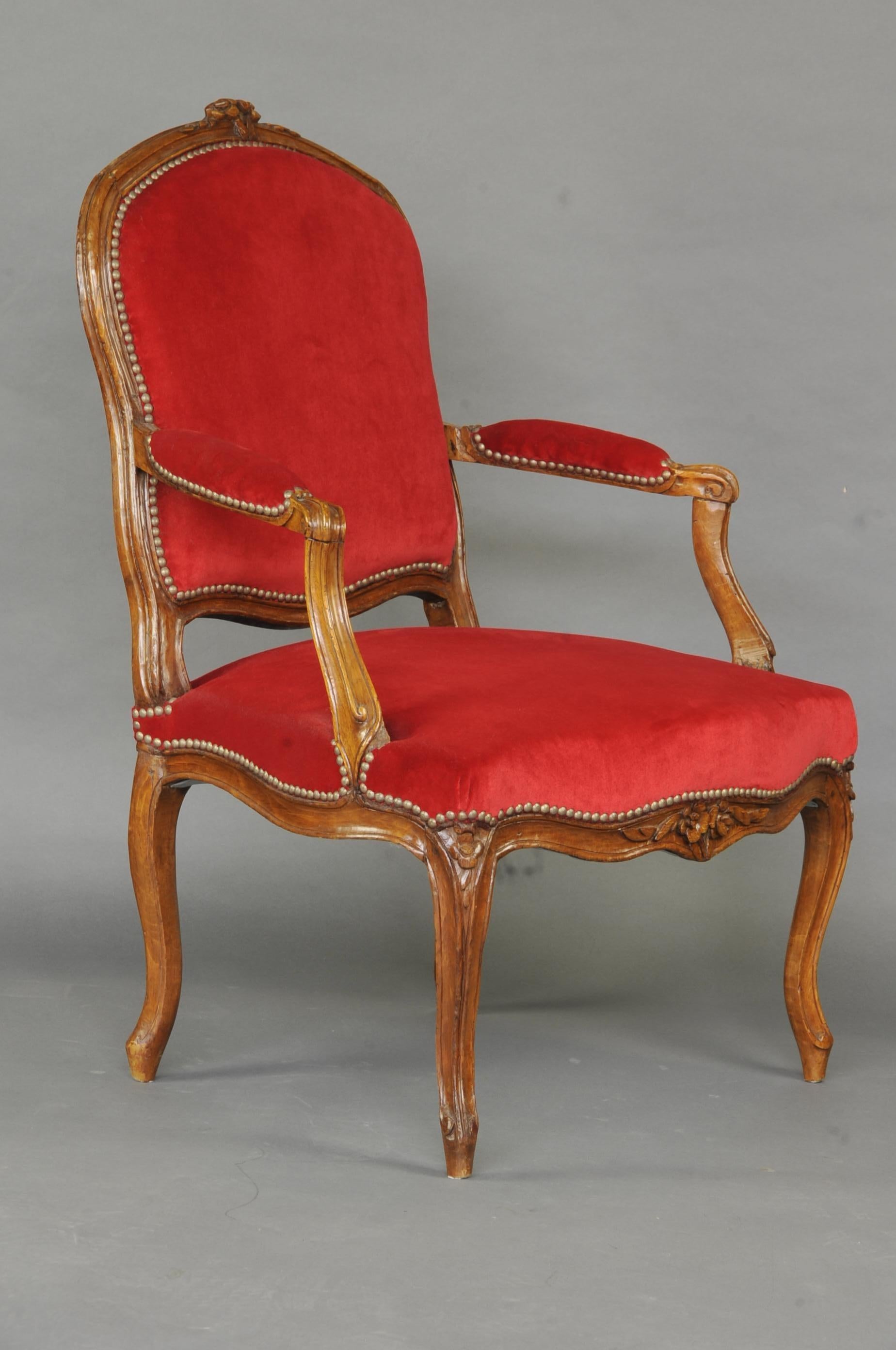 Pair of Large Louis XV Armchairs, 18th Century For Sale 5