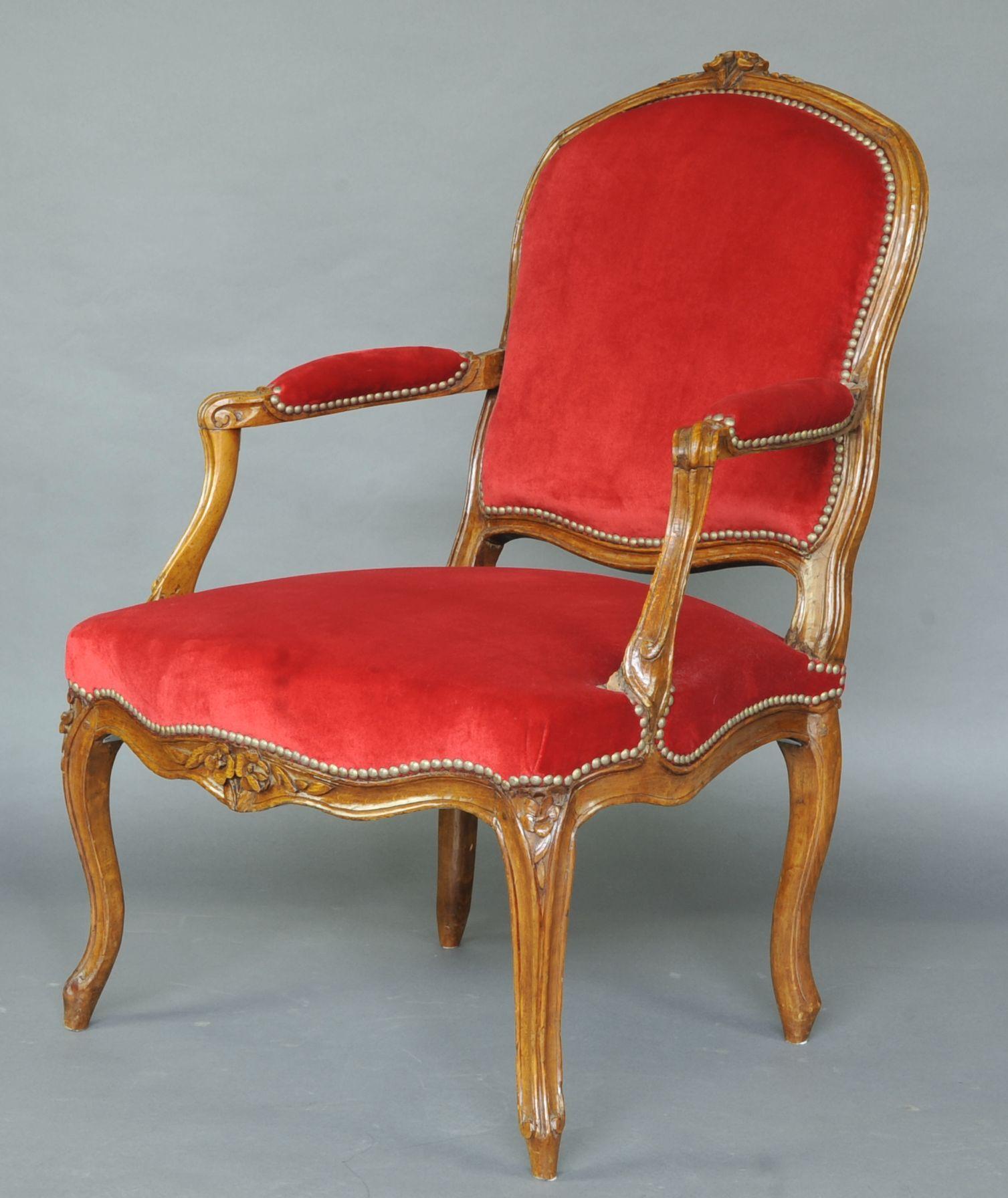 Pair of Large Louis XV Armchairs, 18th Century For Sale 2