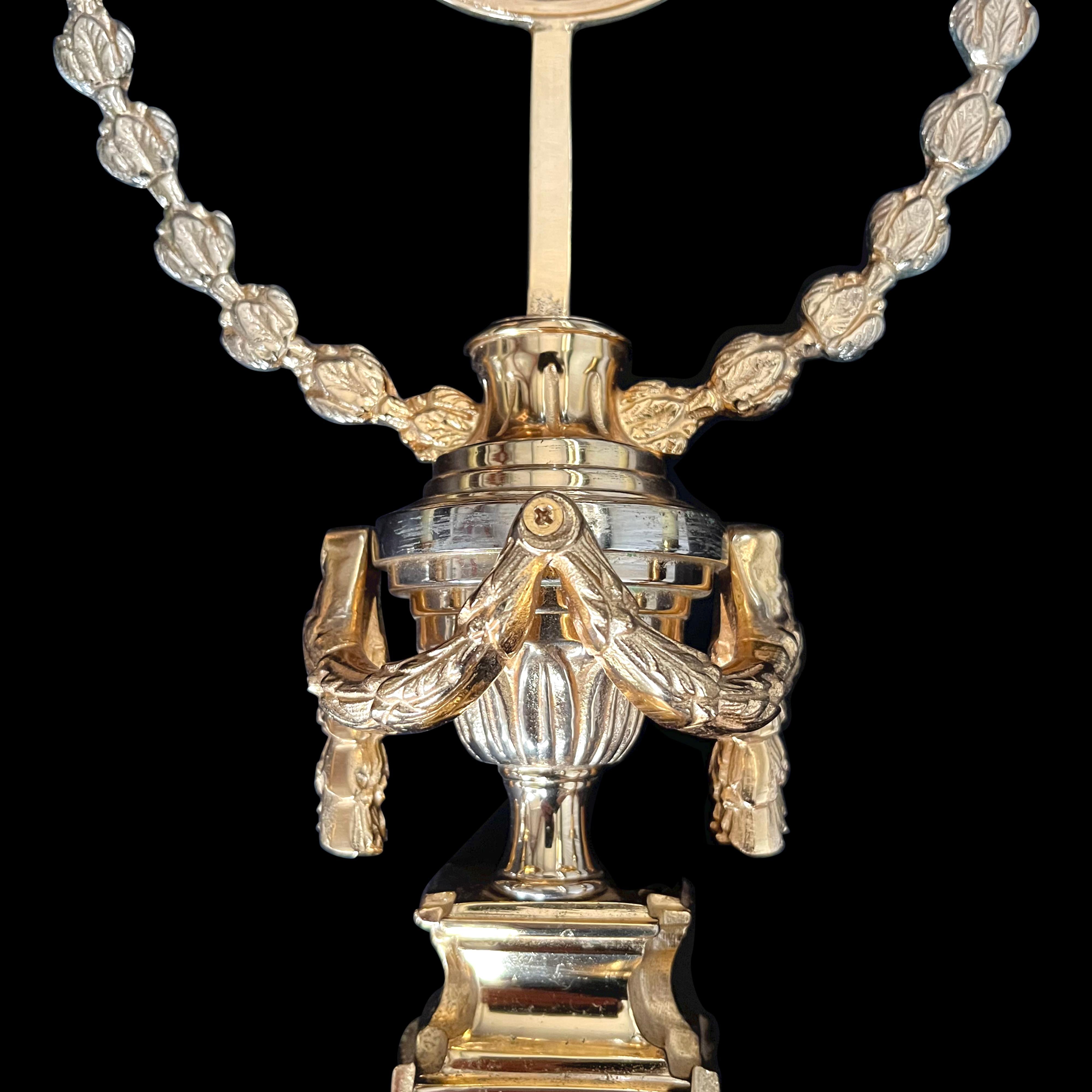 Italian Pair of Large Louis XV Style 24k Gilt Bronze Wall Lights For Sale