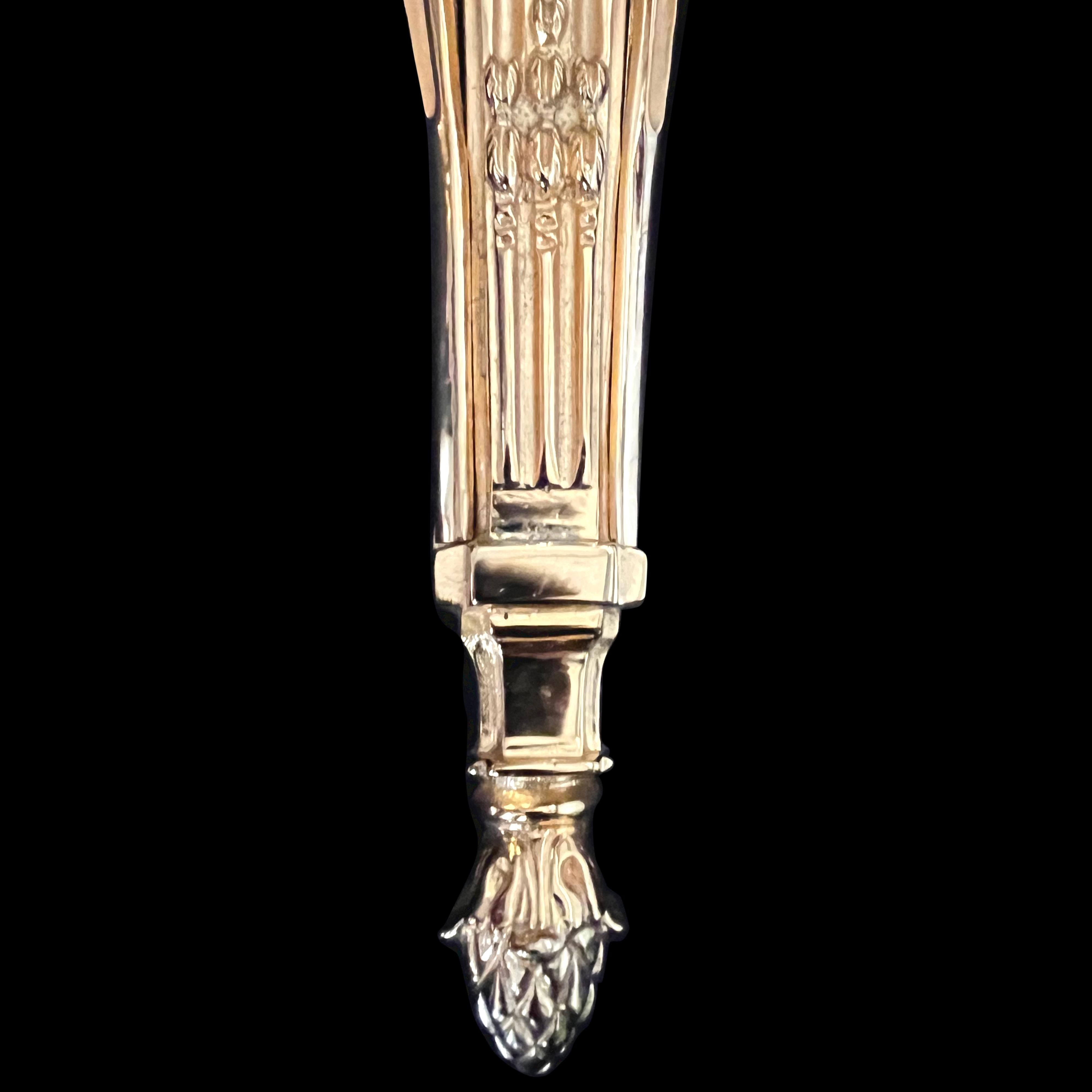 Pair of Large Louis XV Style 24k Gilt Bronze Wall Lights For Sale 1