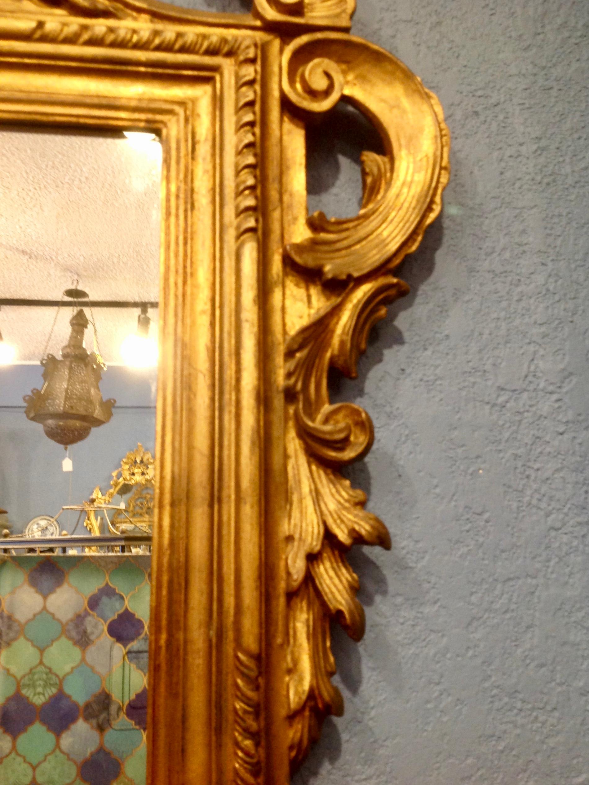 Pair of Large Louis XV Style Carved  Mirrors 4