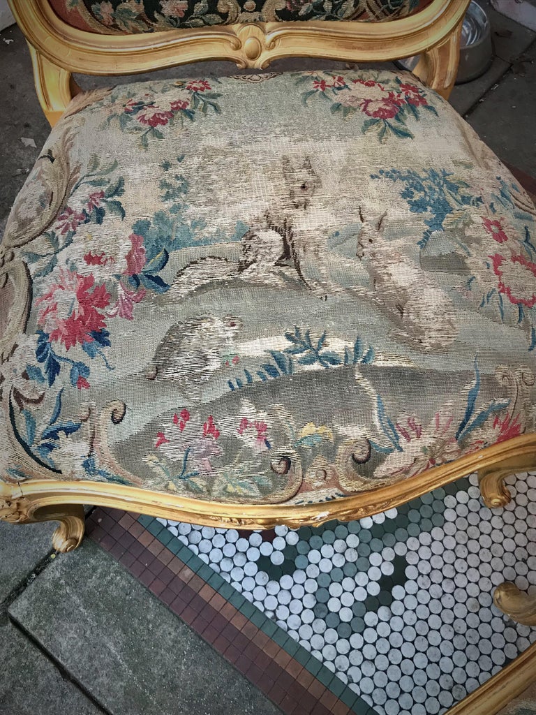 Pair of Large Louis XV Style Giltwood Fauteuil with Tapestry For Sale at  1stDibs | louis 15 chairs, louis 15 chair