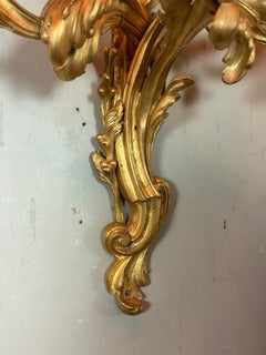Pareja de apliques grandes de estilo Luis XV, hacia 1880
