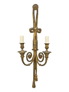 Paar große Wandleuchten im Louis-XVI-Stil