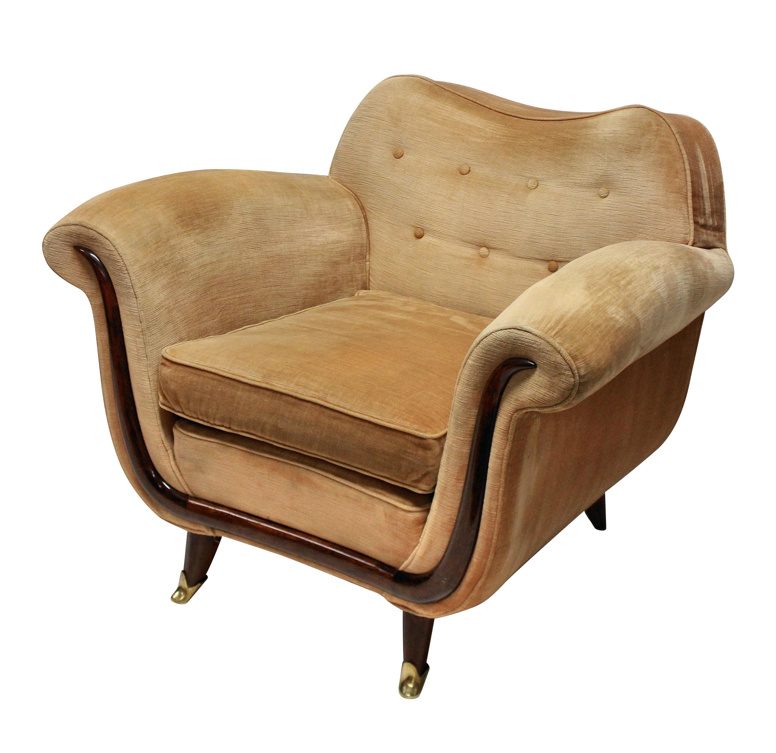 Pair of Large Lounge Chairs by Guglielmo Ulrich In Good Condition In Kent, Dover