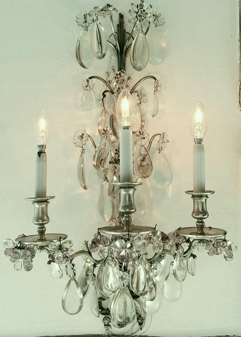 French Pair of Large Maison Baguès Sconces